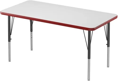 Miniatura 46 de Correll - Mesa rectangular de 24 x 36 pulgadas, mesa de actividades superior de borrado en seco, altura ajustable (19 a 29), laminado de alta