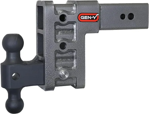 Miniatura 6 de GEN-Y Hitch Enganche de remolque para receptor de 3 pulgadas, caída y elevación de 12 pulgadas con 5 posiciones ajustables, incluye soporte de bola