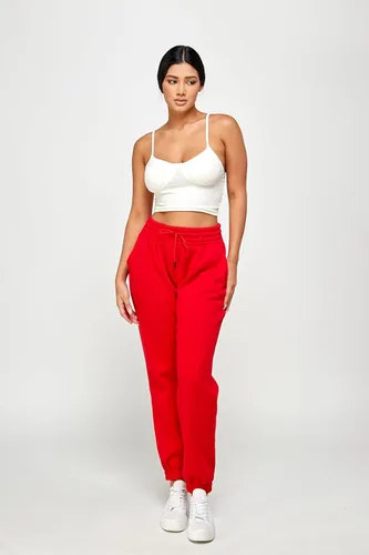 Miniatura 38 de IUUI Pantalones deportivos de cintura alta para mujer, con bolsillos, de algodón, holgados, atléticos