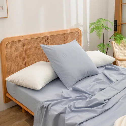Miniatura 55 de BESTOUCH 100% Algodón Lavado Funda de Almohada para Cabello y Piel, Sensación de Lino, Suave, Cómoda, Transpirable, Juego de 2 Fundas de Almohada