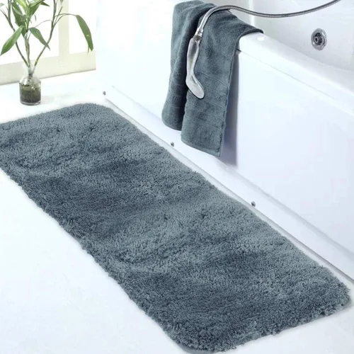 Miniatura 37 de Walensee Alfombra de baño antideslizante (16 x 24 pulgadas, color rubor) absorbente de agua, microfibra suave, lavable a máquina, alfombra de baño