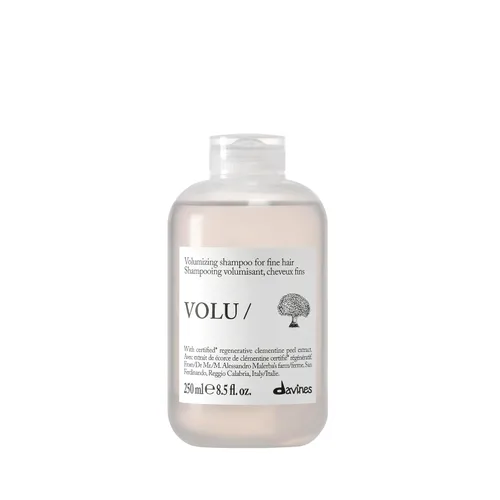 Davines VOLU/Shampoo, Volumizing Cleanser for Fine or Limp Hair - Gentle Root Lifting Formula for Lasting Body & Lightness - Turnip Root Extract