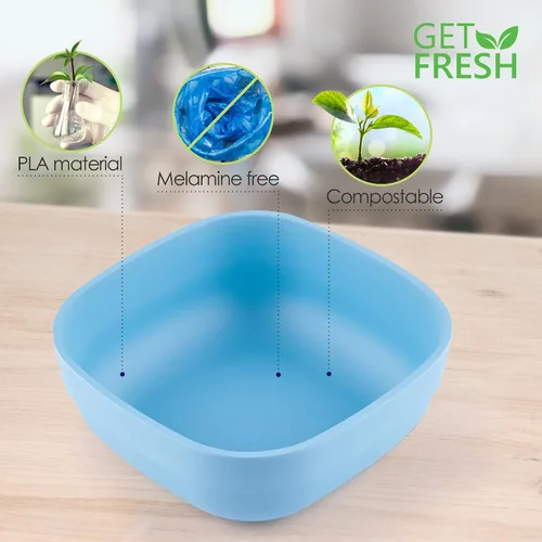 Miniatura 5 de GET FRESH Juego de cuencos para niños, paquete de 4 cuencos de cereales sin melamina para niños y niños pequeños, aptos para microondas, apilables
