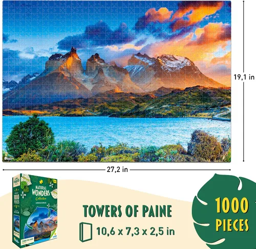 Miniatura 7 de RONDA Natural Wonders - Rompecabezas de 1000 piezas de 1000 piezas, un desafiante "Viaje" a través de destinos icónicos, perfecto para expertos