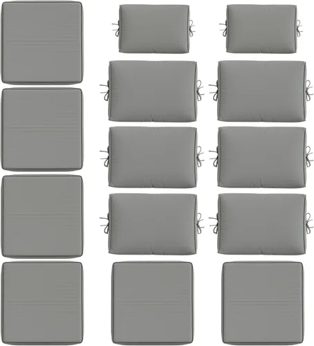 Miniatura 16 de 14 Piezas Fundas de Cojines para Exteriores Resistentes a Todo Clima Fundas de Cojines para Patio, Reemplazo Impermeable con Cremallera para Muebles