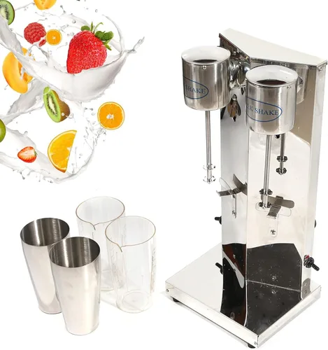 Miniatura 13 de Máquina comercial de batido de leche de acero inoxidable, máquina de sacudida de leche de acero inoxidable, mezclador de bebida de doble cabezal