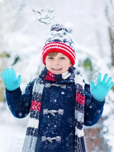 Miniatura 9 de Boao 6 pares de guantes para niños, dedos completos, guantes de punto para niños pequeños, guantes cálidos de invierno para niños y niñas