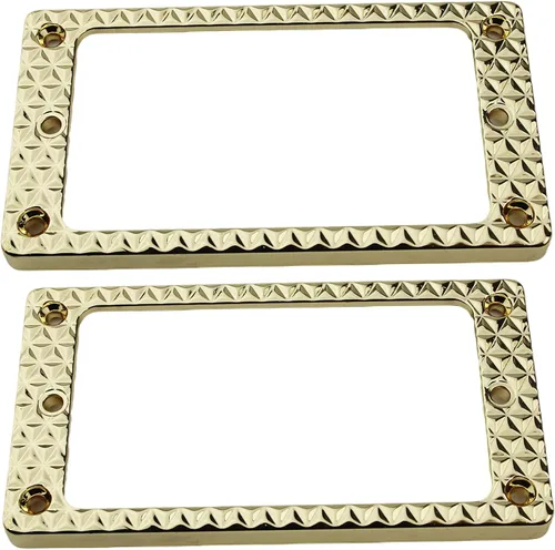 Miniatura 6 de Guyker Cubierta Humbucker plana de metal, juego de anillos de montaje para pastilla, pieza de repuesto de marco de pastillas para cuello de puente