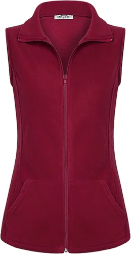 Miniatura 17 de SeSe Code Chaleco de forro polar ligero con cremallera frontal y bolsillos para mujer