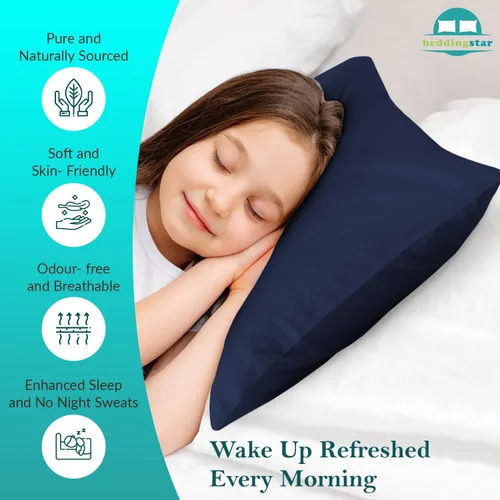 Miniatura 4 de Juego de 2 fundas de almohada de viaje de 12 x 16 pulgadas con cierre de sobre, 600 hilos, 100% algodón egipcio, fundas de almohada de viaje de 12 x