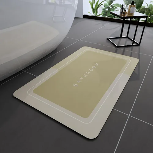 Miniatura 32 de Tapete de baño, tapetes de baño súper absorbentes, antideslizantes, de secado rápido, tapetes de goma fina para piso de baño que caben debajo