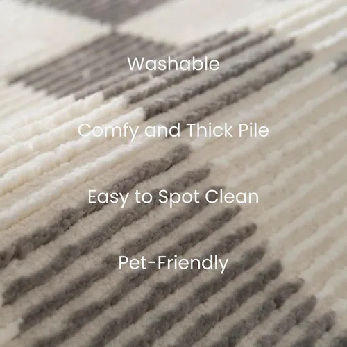 Miniatura 2 de Revival Rugs Gambit - Alfombra a cuadros de 3 pies 11 pulgadas x 6 pies 1 pulgada, alfombra de área lavable a máquina para cocina y dormitorio