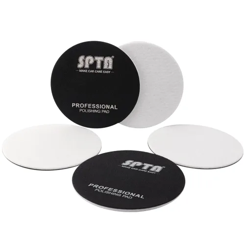 Miniatura 8 de Almohadilla de pulido, SPTA 5 piezas de 3' (80mm) Discos de pulido de microfibra para coche, almohadilla de pulido para eliminar arañazos