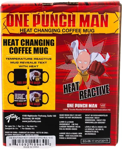 Miniatura 4 de JUST FUNKY One Punch Man - Taza de café de cerámica (16 onzas)