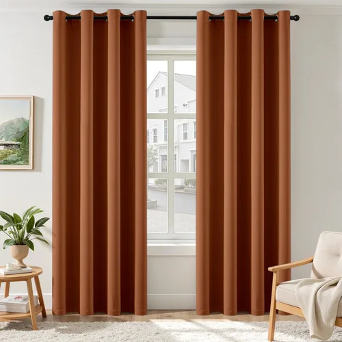Miniatura 89 de MIULEE Cortinas opacas para dormitorio o sala de estar, juego de 2 paneles de cortina para ventana con aislamiento térmico y bloqueo de luz