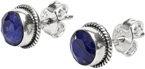 Miniatura 14 de Pendientes de tuerca con gemas, plata de ley 925, aretes de 6 mm redondos para niñas y mujeres, regalo