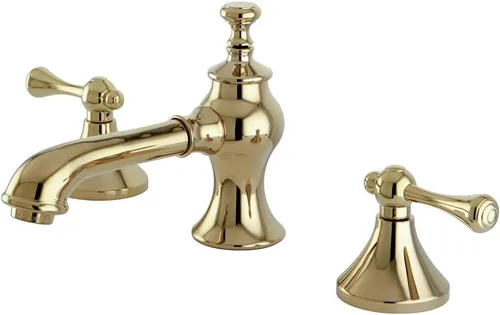 Miniatura 7 de Kingston Brass KC7068BL Grifo de lavabo generalizado con ventana emergente de latón, alcance de boquilla de 5-5/8 pulgadas, níquel cepillado
