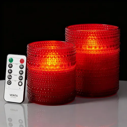 Miniatura 11 de VENTA Juego de 3 velas de pilar de marfil cálido Velas de cera real operadas por baterías con llama parpadeante Decoración atemporal para todo