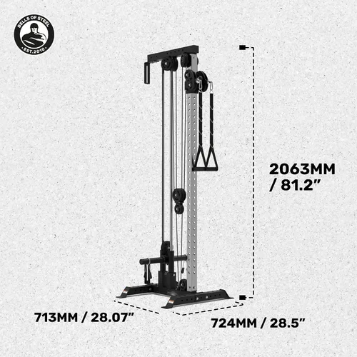 Miniatura 5 de Bells of Steel Torre de Máquina de Cable - Equipo de Gimnasio Comercial y Doméstico - Poleas de Aluminio con Pilas de Peso o para Discos