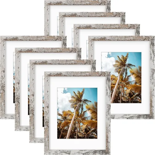 Miniatura 87 de Frametory, Marco de fotos de 11 x 14 pulgadas con paspartú para fotos de 8 x 10 pulgadas, moldeado ancho de vidrio de alta definición, accesorios