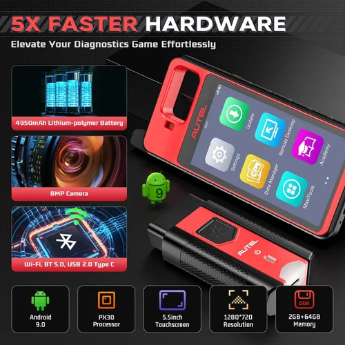 Miniatura 4 de Autel MaxiIM KM100 (X) Escáner OBD2, herramienta de escaneo de automóvil 2026, actualizaciones gratuitas de por vida, diagnóstico BT inalámbrico VCI