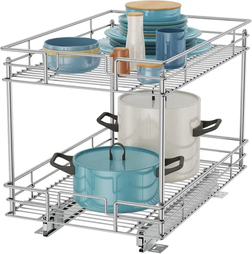 ROOMTEC Organizador de armario extraíble de 20 pulgadas de ancho x 21 pulgadas de profundidad, organizador de armario de cocina y almacenamiento de
