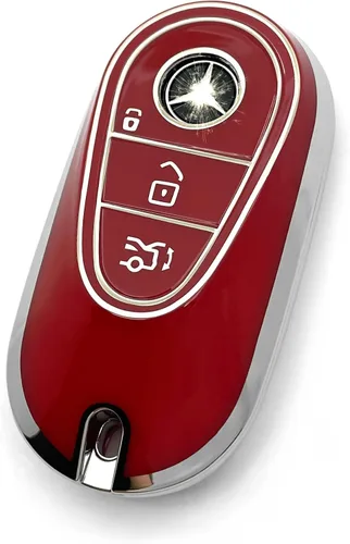 Miniatura 23 de Adecuado para llaves Mercedes Benz. Funda de llave de TPU suave avanzada es compatible con CLS CLK AMG CLK GLC GLE GLS ML SL SLK A C E R S G Llave