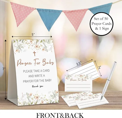 Miniatura 2 de Decoraciones bohemias para baby shower, oraciones para bebé, tarjetas de oración para baby shower, Biblia de bebé, juegos de baby shower, tarjetas