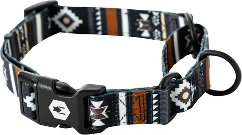 Wolfgang - Collar de perro Martingala resistente con hebilla de nailon de liberación rápida para caminar y entrenar, estampado NewMoon, mediano