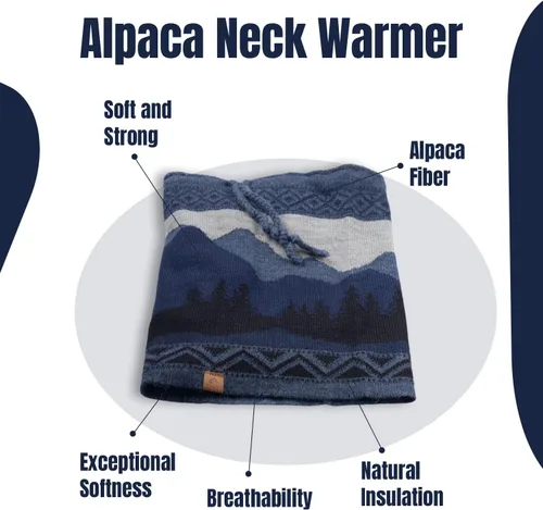 Miniatura 7 de Baby Alpaca Alpaca Neck Warmer, Unisex Winter Warm Hat, Multipurpose Headwear, Neck Gaiter Scarf, Soft Warm