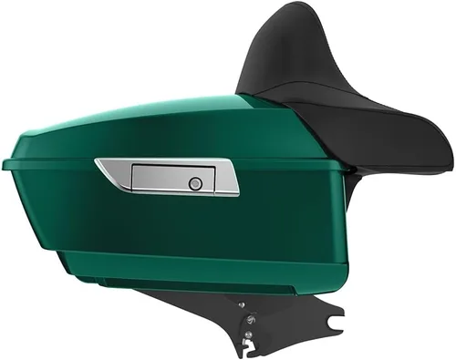 Miniatura 3 de King Tour Pack para Harley Alpine Green, cierre de paquete turístico, portaequipajes superior, soporte de montaje negro, placa de metal para Harley