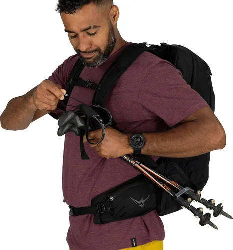 Miniatura 12 de Osprey Talon 22L Mochila de senderismo ligera para hombre, mochila pequeña para viajes y campamento, gris fantasma/carbón oscuro