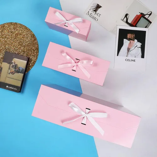 Miniatura 6 de GoooodGift Caja de regalo rosa grande de 13 x 11 x 5.3 pulgadas, cajas de regalo rosas para regalos con tapa de cierre magnético, caja de regalo