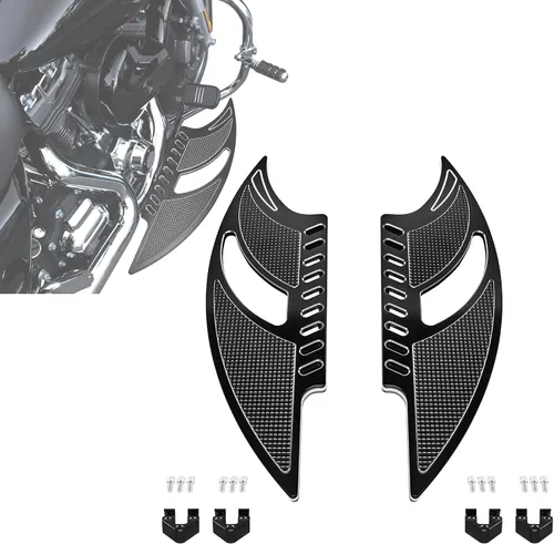 Miniatura 8 de Pisos Amplios para Motocicleta para Conductor y Pasajero Estriberas Frontales y Traseras para Harley Touring, Electra Glide, Road Glide, Road