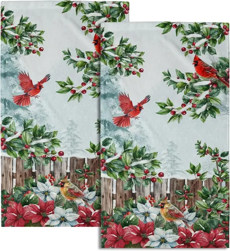 Miniatura 23 de Giwawa Juego de 2 toallas de mano vintage con diseño de oso y ciervo, diseño de alce y árbol, toalla de cara súper suave para baño, cocina, hombre