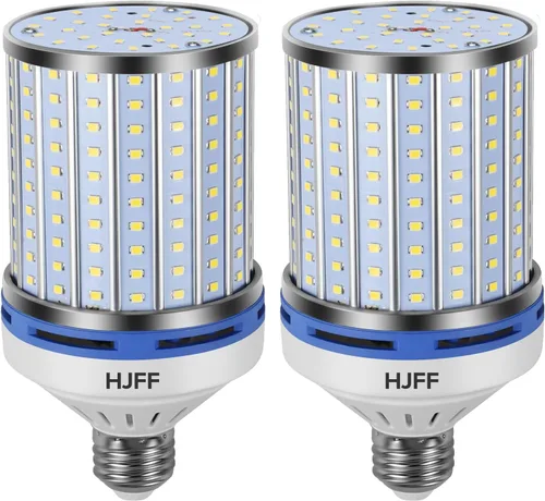 Miniatura 9 de HJFF Bombilla LED equivalente a 500 W, 8750 lúmenes, 60 W, 6000 K, luz blanca fría E26/E27, base media, bombilla de maíz para exteriores