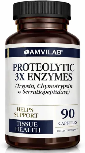 Miniatura 7 de Suplemento enzimático de serrapeptasa nattoquinasa 120,000 SPU - Fórmula sistémica de enzima proteolítica para circulación, apoyo cardiovascular e