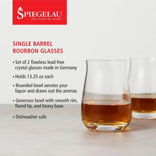 Miniatura 2 de Spiegelau Juego de 2 vasos de bourbon de un solo barril – Cristal de fabricación europea, vasos de whisky modernos, aptos para lavavajillas, juego
