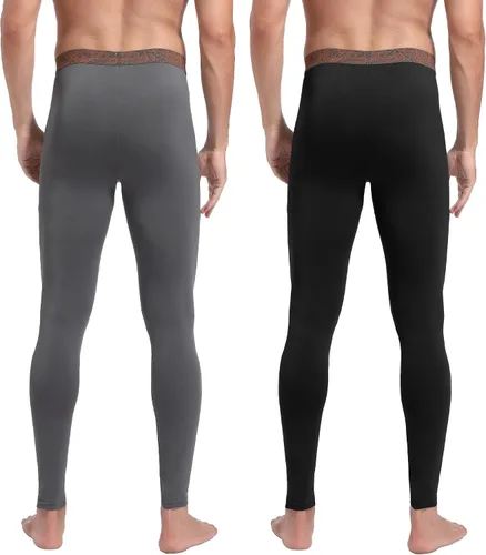 Miniatura 2 de INNERSY Ropa interior térmica para hombre, ligera, capa base, 2 paquetes