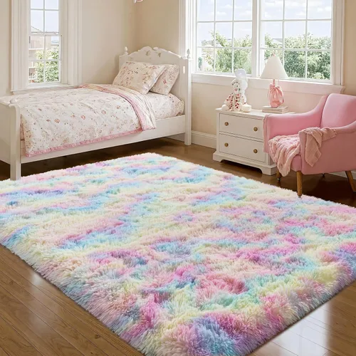 Miniatura 64 de qulint Alfombras de área de 5 x 7 pies para sala de estar, alfombra suave y esponjosa para dormitorio, alfombra de habitación de niños grandes, Gris