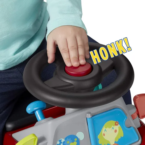 Miniatura 6 de Radio Flyer Busy Buggy, para niños pequeños de 1 a 3 años, 3 en 1 con 17 actividades sensoriales, función antipuntas, almacenamiento debajo