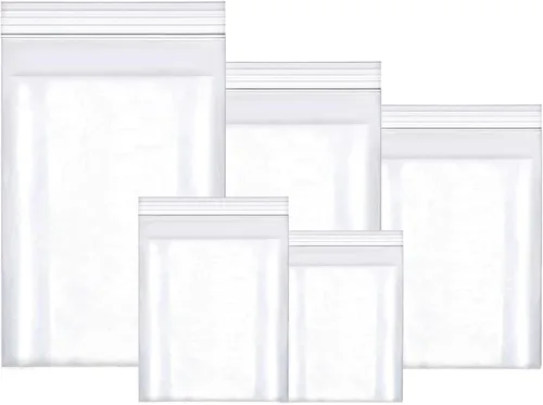 newlng 500 bolsas de plástico pequeñas resellables de polietileno transparentes de 6.3 mil para embalaje de joyas, dulces, aperitivos, cuentas,