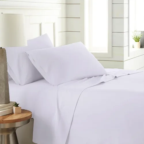 Miniatura 15 de Southshore Fine Living, Inc. Juego de ropa de cama de microfibra de 4 piezas, juego de sábanas tamaño Queen, sábana bajera ajustable de 14 pulgadas