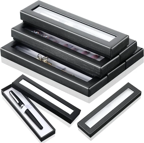 Spakon - Cajas vacías para regalo de bolígrafo con tapa transparente, cajas de presentación para bolígrafos de punta redonda, ideales para regalos
