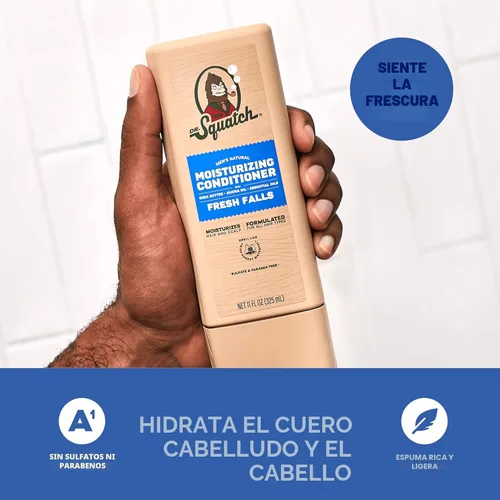 Miniatura 4 de Dr. Squatch Paquete de cabello natural para hombres, cabello saludable y de aspecto completo, champú Fresh Falls (11 onzas líquidas), acondicionador