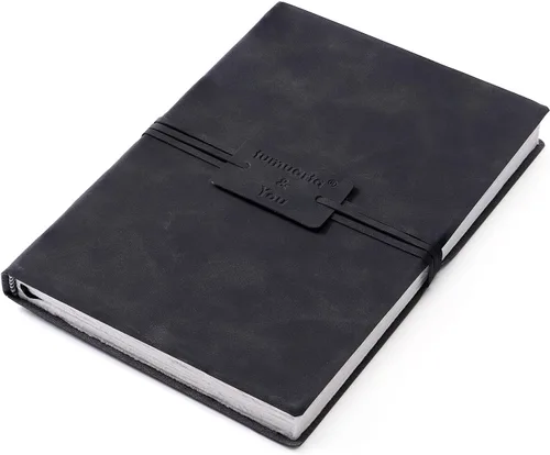 Miniatura 8 de tumuarta Cuaderno de bocetos de papel de acuarela con borde irregular, cuaderno de cuero vintage 100% algodón, 140 libras, 300 GSM, diario hecho a