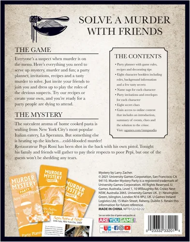 Miniatura 2 de Juego de mesa Murder Mystery Party Pasta, Passion & Pistols