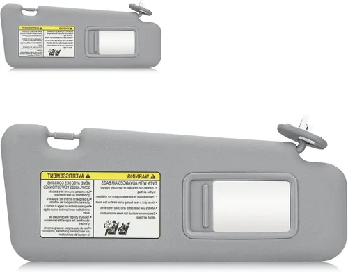 Miniatura 8 de Visera solar izquierda del lado del conductor con luz para Toyota Highlander 2008 2009 2010 2011 2012 2013, repuesto para 74320-48500-B0, beige