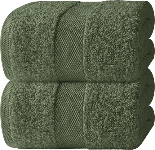 Miniatura 16 de White Classic Toallas de baño suaves de lujo, de algodón de 21.16 oz/m², extra grandes, 35 x 70 pulgadas, altamente absorbentes y de secado rápido