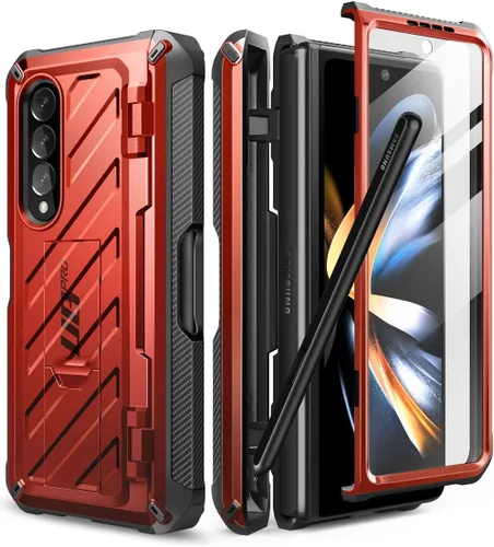 Miniatura 19 de SUPCASE Funda para Galaxy Z Fold 3 con soporte para bolígrafo S (Unicorn Beetle Pro), [protector de pantalla y soporte integrados]